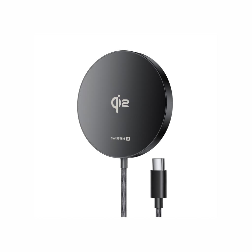 Bezdrátová nabíječka Swissten MagPuck QI2 1.5m 15W (kompatibilní s magsafe) - náhled 4
