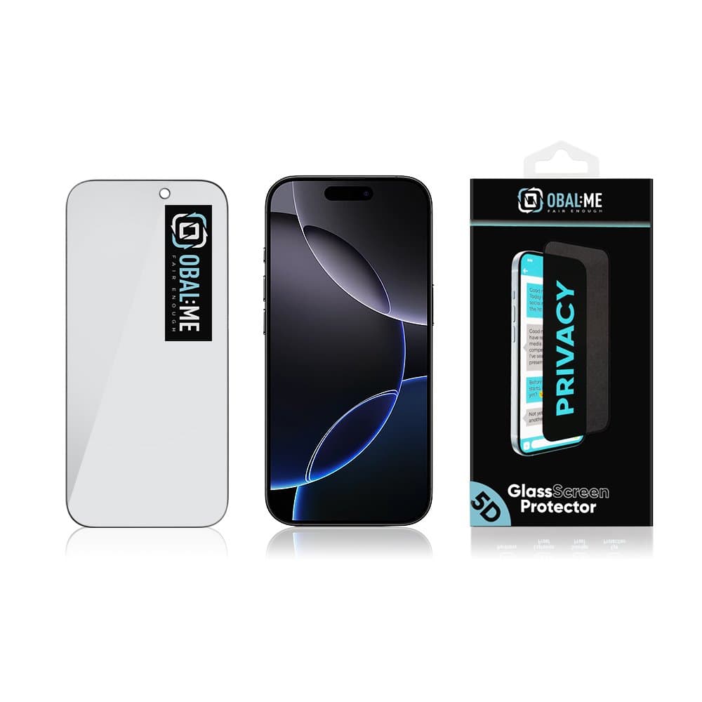 Tvrzené sklo OBAL:ME Privacy 5D pro Apple iPhone 17-17 Pro Black - náhled 4