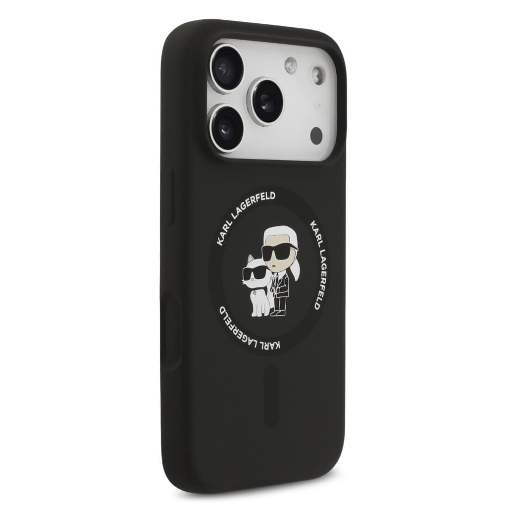 Zadní kryt Karl Lagerfeld Liquid Silicone Karl and Choupette MagSafe pro iPhone 17 Pro Max Black - náhled 4