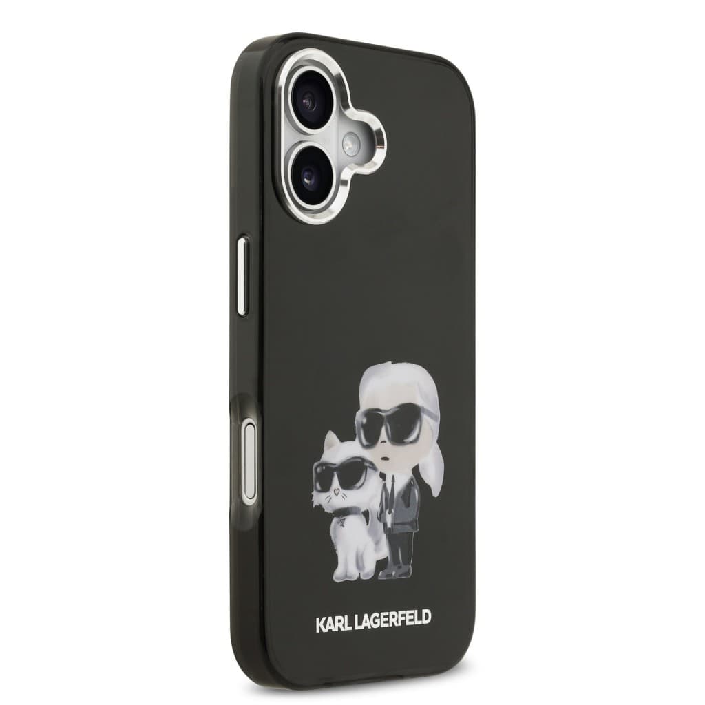 Zadní kryt Karl Lagerfeld IML Aquarelle Karl and Choupette pro iPhone 17 Black - náhled 4