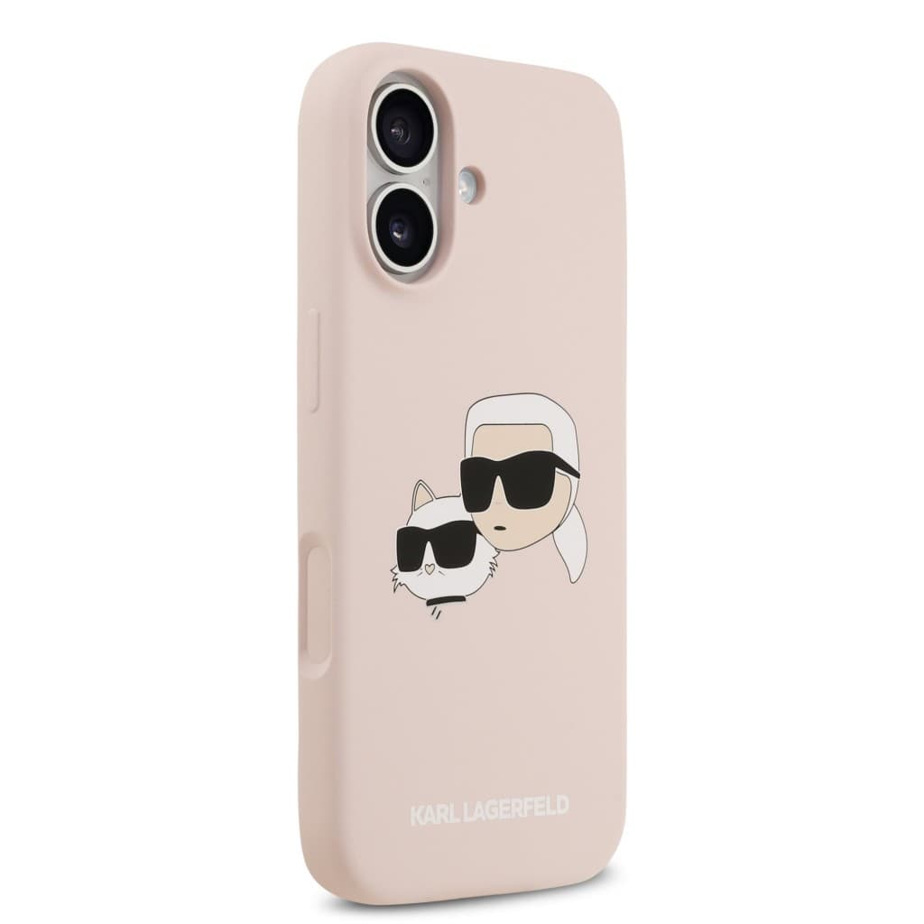 Zadní kryt Karl Lagerfeld Liquid Silicone Double Heads MagSafe pro iPhone 17 Pink - náhled 4