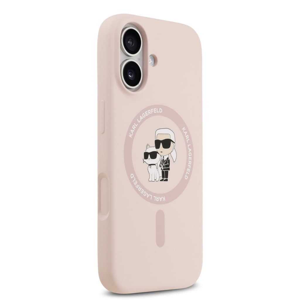 Zadní kryt Karl Lagerfeld Liquid Silicone Karl and Choupette MagSafe pro iPhone 17 Pink - náhled 4