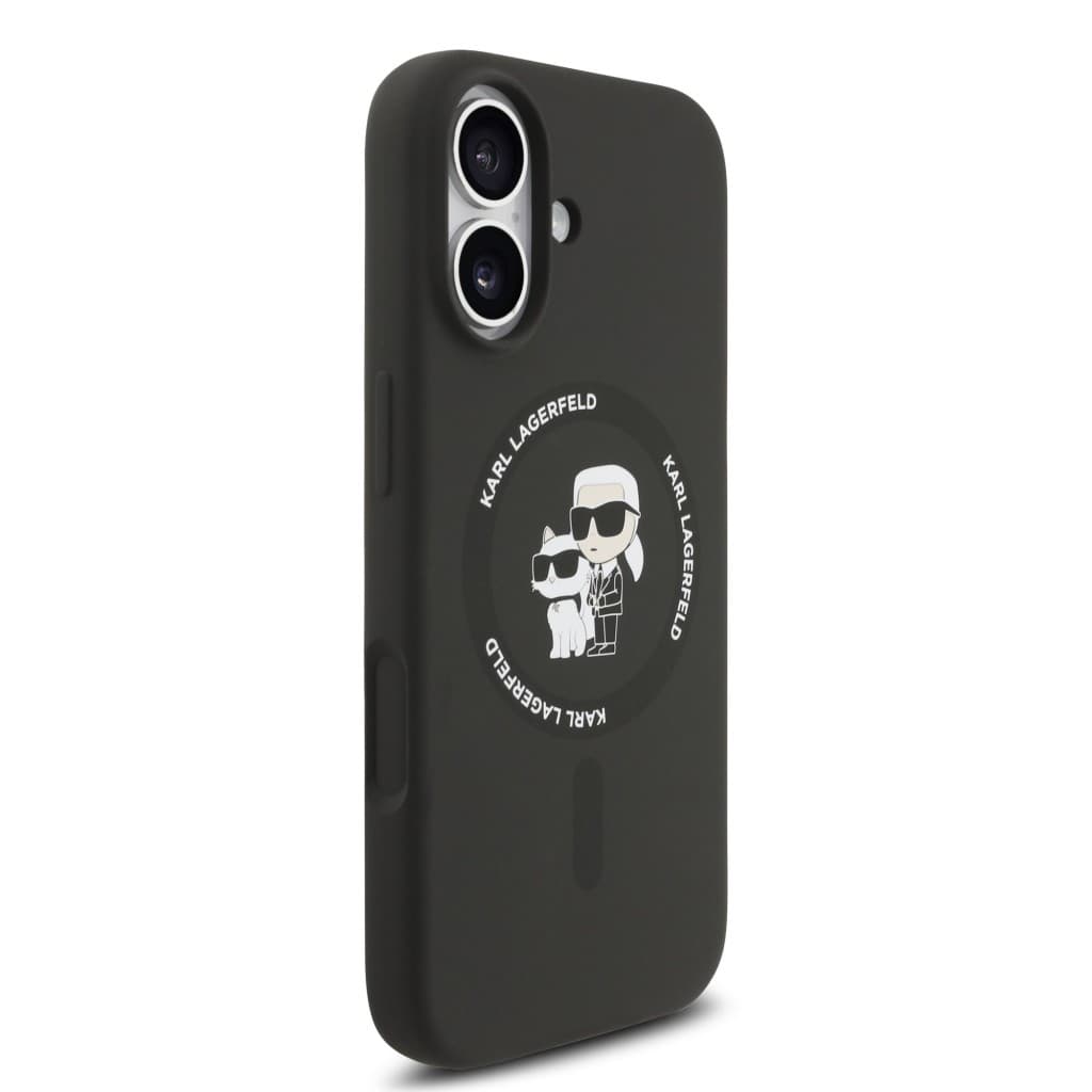 Zadní kryt Karl Lagerfeld Liquid Silicone Karl and Choupette MagSafe pro iPhone 17 Black - náhled 4