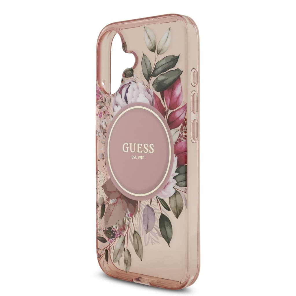 Zadní kryt Guess IML Flowers Strap MagSafe pro iPhone 17 Pink - náhled 4