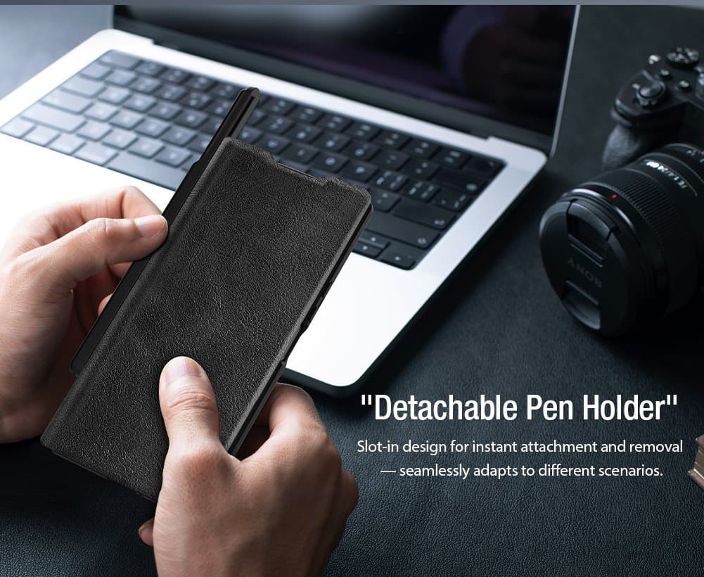 Knížkové pouzdro Nillkin Qin Book PRO Pen Slot pro Samsung Galaxy Z Fold 7 Brown - náhled 4