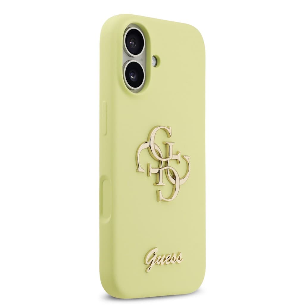 Zadní kryt Guess Liquid Silicone 4G Metal Logo pro iPhone 17 Yellow - náhled 4