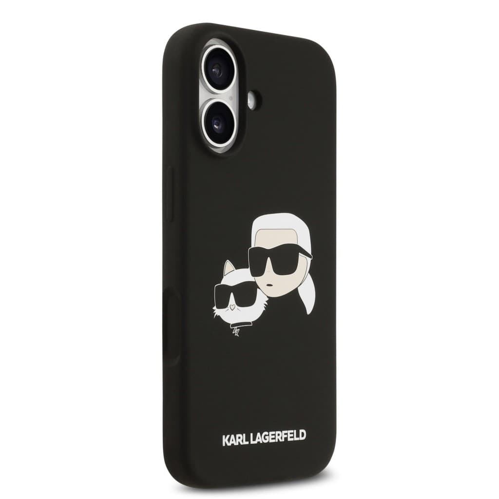 Zadní kryt Karl Lagerfeld Liquid Silicone Double Heads MagSafe pro iPhone 17 Black - náhled 4