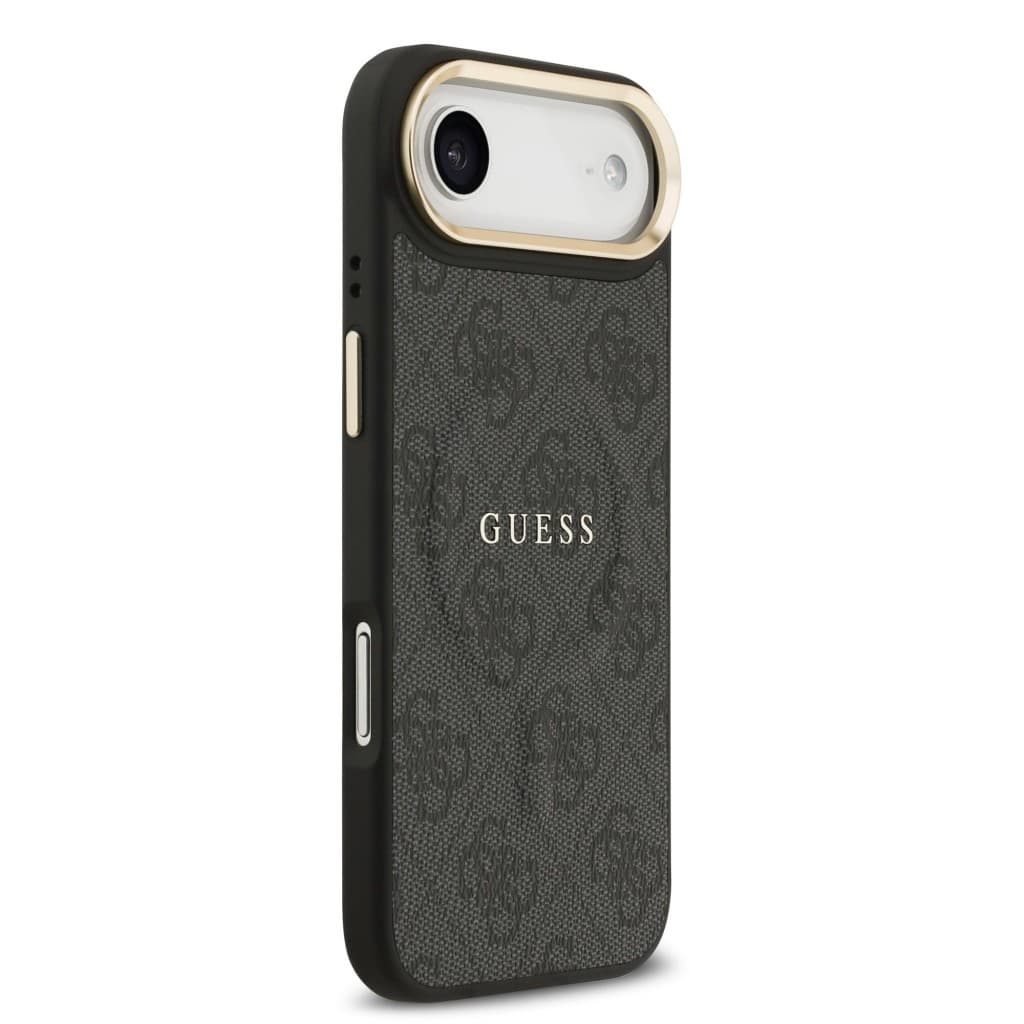 Zadní kryt Guess PU Leather 4G Gold Frame MagSafe pro iPhone 17 Air Black - náhled 4