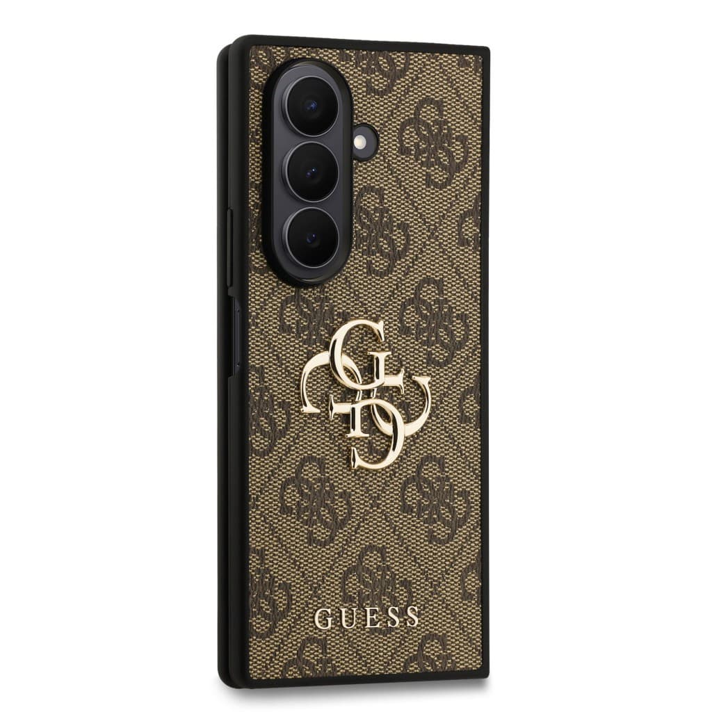 Zadní kryt Guess PU 4G Metal Logo pro Samsung Galaxy Z Fold 7 Brown - náhled 4