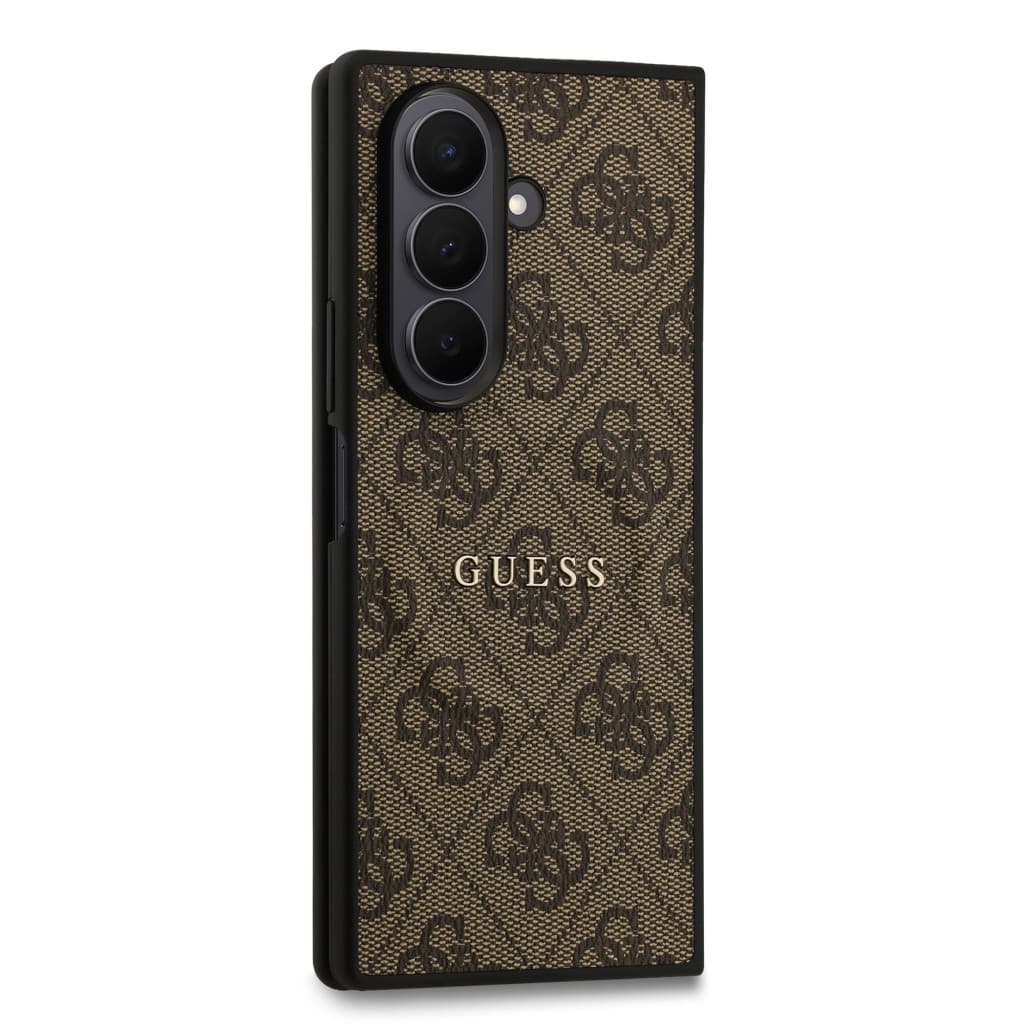 Zadní kryt Guess PU Leather 4G Colored Ring Magnetic pro Samsung Galaxy Z Fold 7 Brown - náhled 4