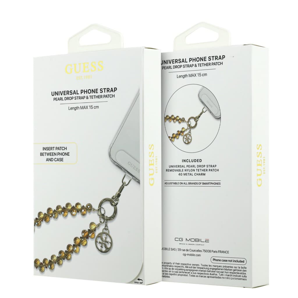 Univerzální popruh na ruku Guess Crystals 4G Charm Gold - náhled 4