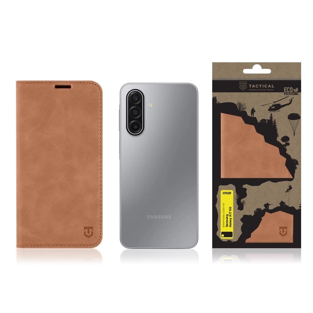 Knížkové pouzdro Tactical Xproof pro Samsung Galaxy A17 5G Mud Brown - náhled 4