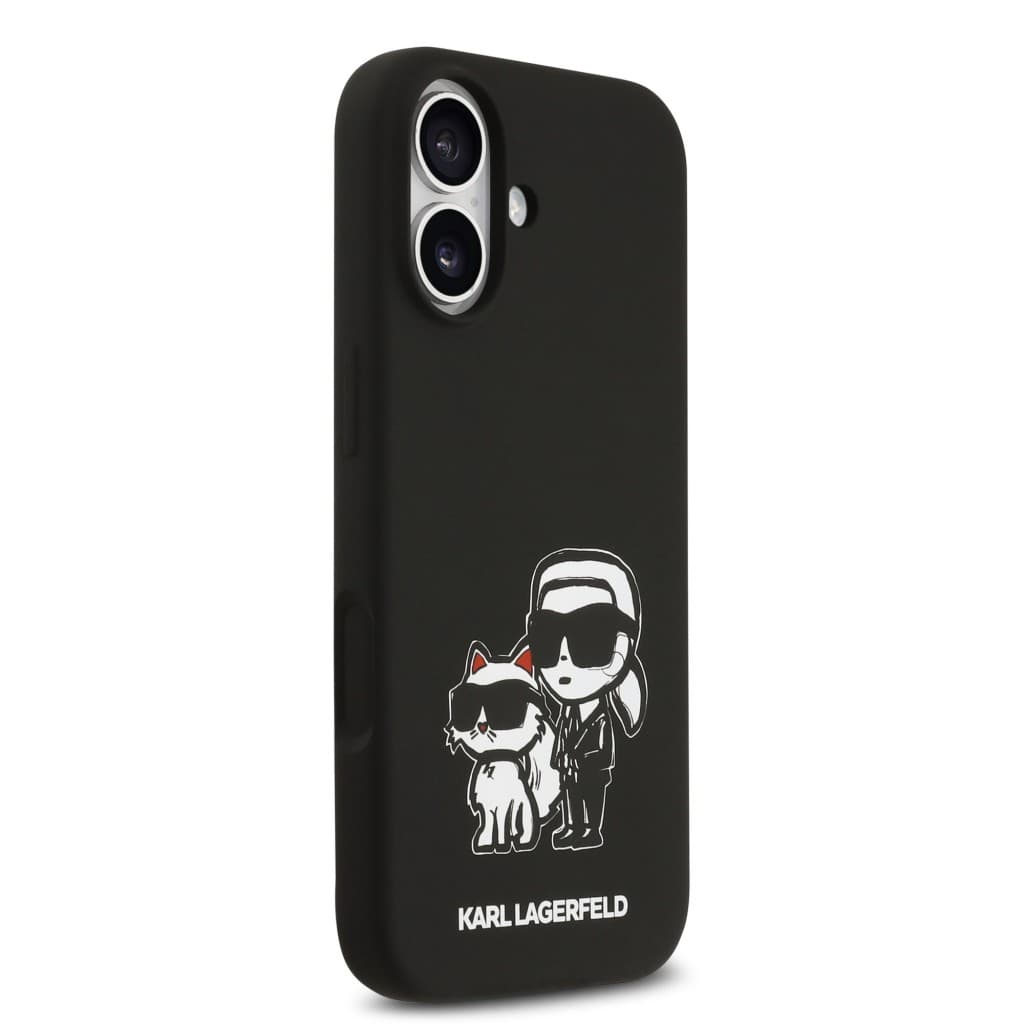 Zadní kryt Karl Lagerfeld Liquid Silicone K&amp;CH Sketch MagSafe pro iPhone 17 Black - náhled 4