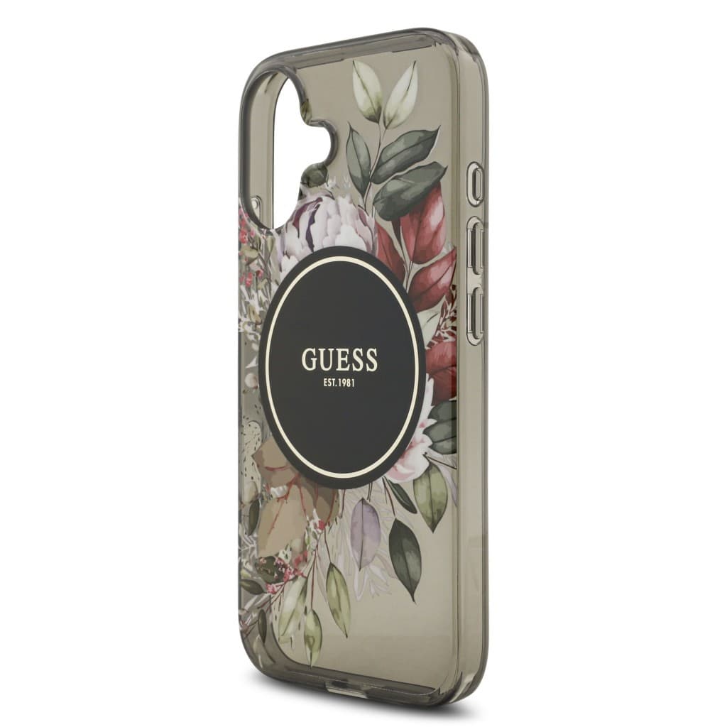 Zadní kryt Guess IML Flowers Strap MagSafe pro iPhone 17 Black - náhled 4