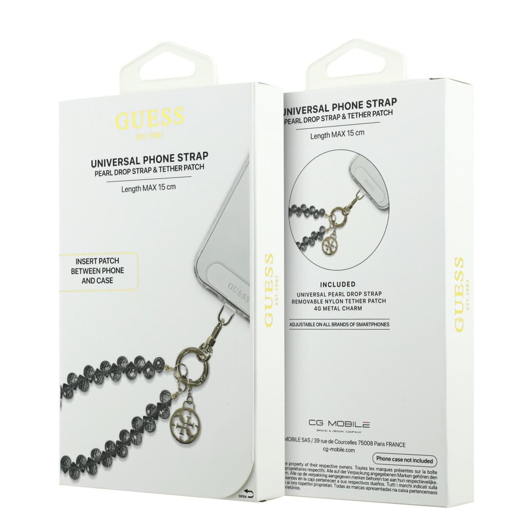 Univerzální popruh na ruku Guess Crystals 4G Charm Black - náhled 4