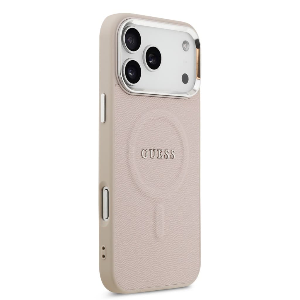 Zadní kryt Guess PU Saffiano MagSafe pro iPhone 17 Pro Pink - náhled 4