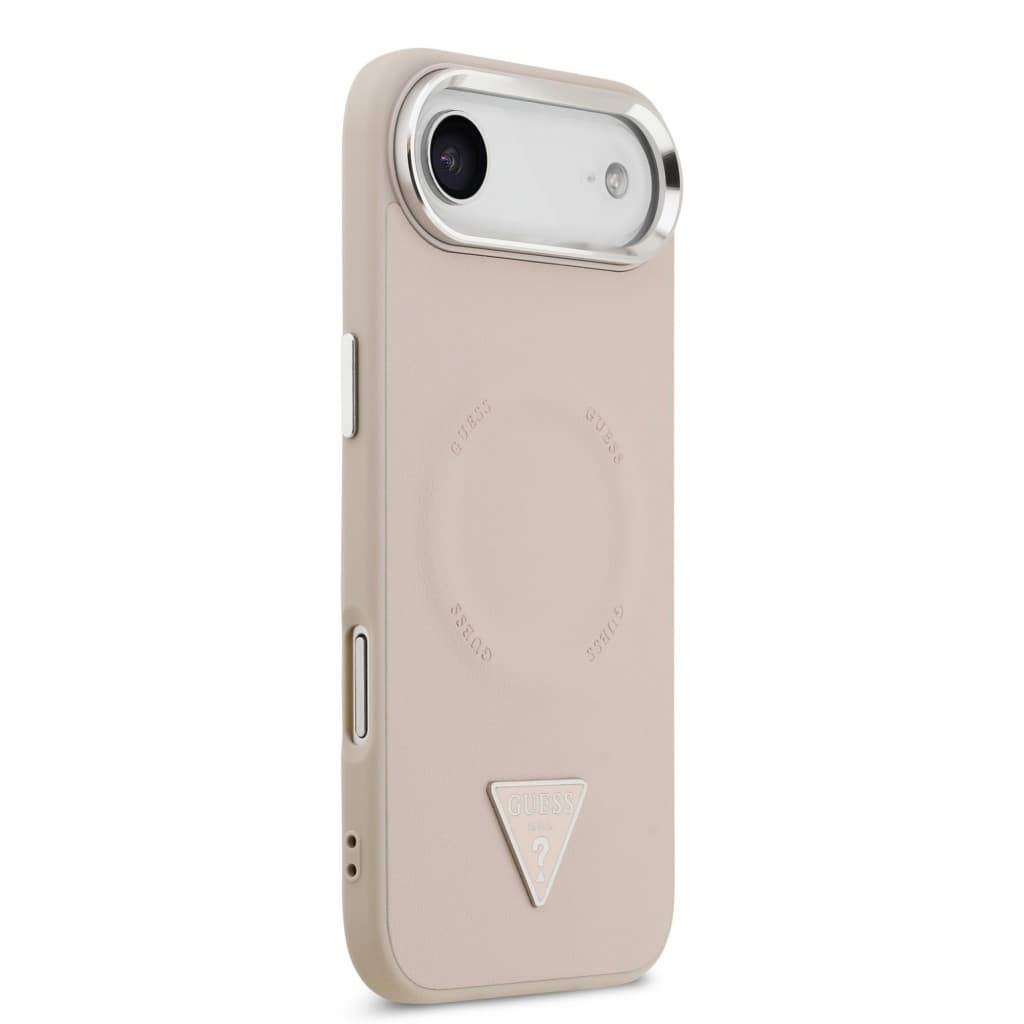 Zadní kryt Guess PU Leather Triangle Logo MagSafe pro iPhone 17 Air Pink - náhled 4