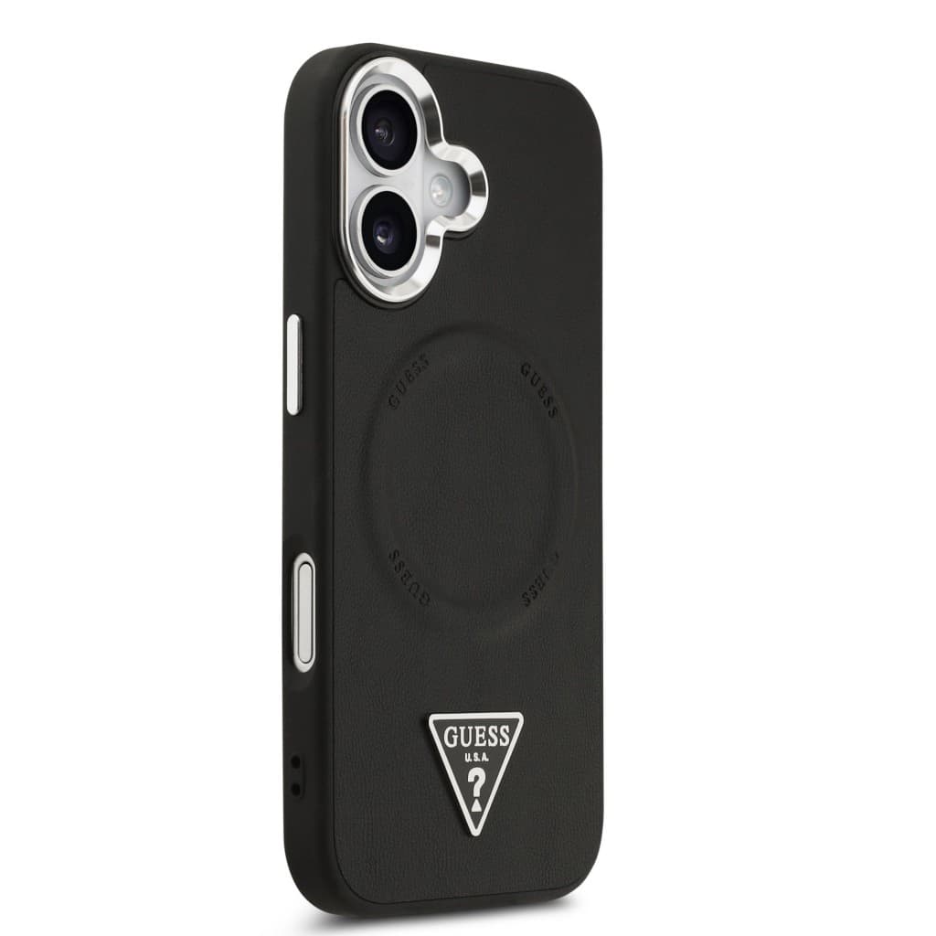 Zadní kryt Guess PU Leather Triangle Logo MagSafe pro iPhone 17 Black - náhled 4