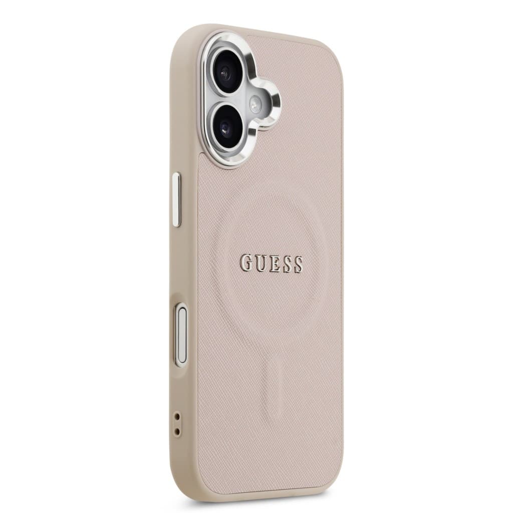 Zadní kryt Guess PU Saffiano MagSafe pro iPhone 17 Pink - náhled 4