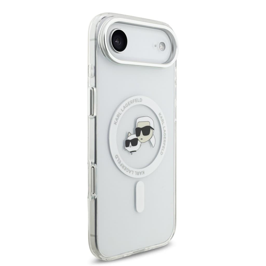 Zadní kryt Karl Lagerfeld IML K&amp;CH Heads Metal Frame MagSafe pro iPhone 17 Air Transparent - náhled 4