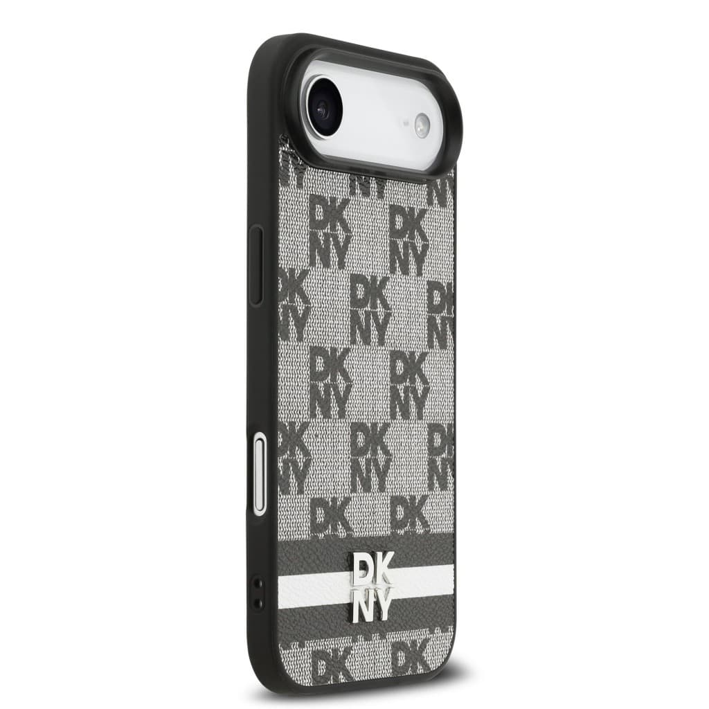 Zadní kryt DKNY PU Leather Checkered Pattern and Stripe pro iPhone 17 Air Black - náhled 4