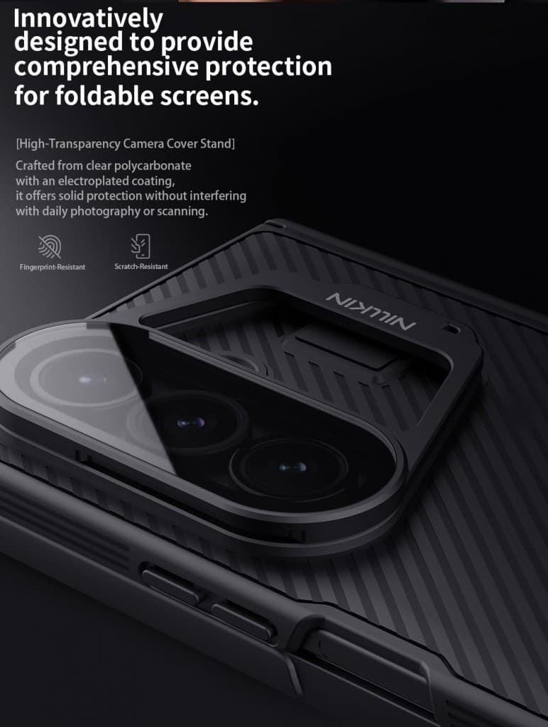 Zadní kryt Nillkin CamShield Prop (Transparent Lens) pro Samsung Galaxy Z Fold 7 Black - náhled 4
