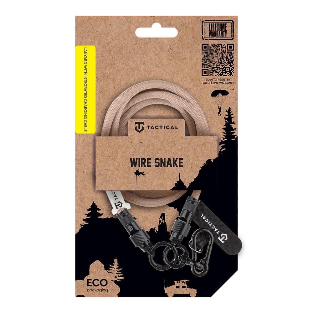 Šňůrka na mobil Tactical Wire Snake s kabelem USB-C 1,2m Moucha Moose - náhled 4
