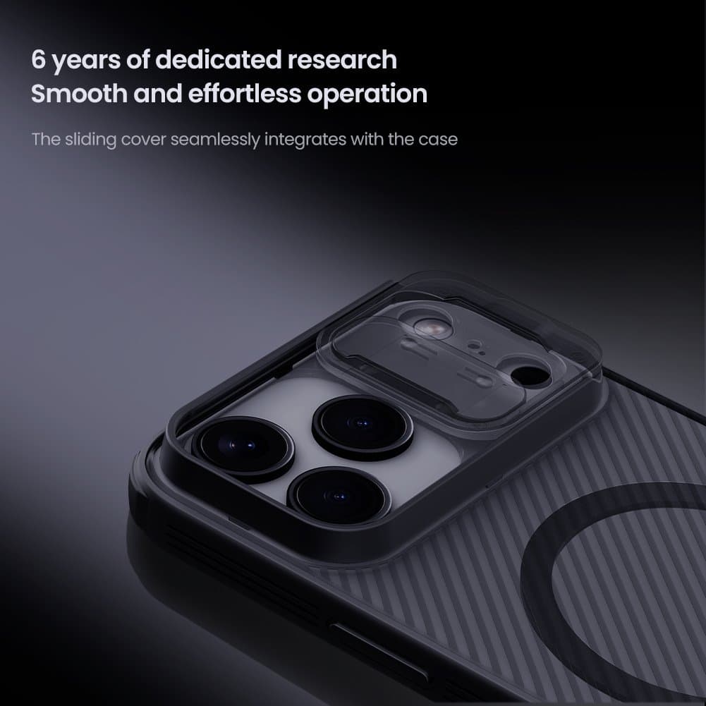 Zadní kryt Nillkin CamShield PRO Magnetic pro Apple iPhone 17 Pro Max Transparent Black - náhled 4