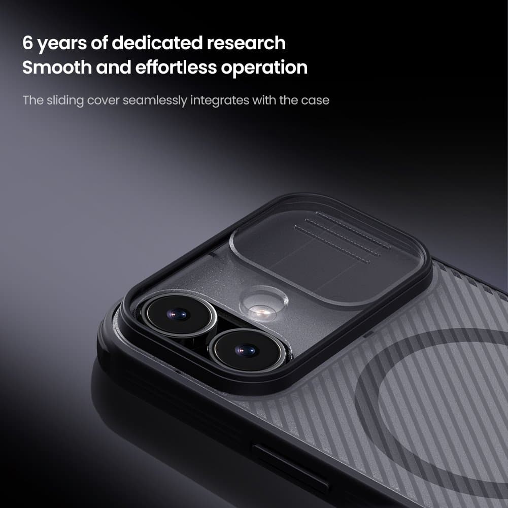 Zadní kryt Nillkin CamShield PRO Magnetic pro Apple iPhone 17 Transparent Black - náhled 4