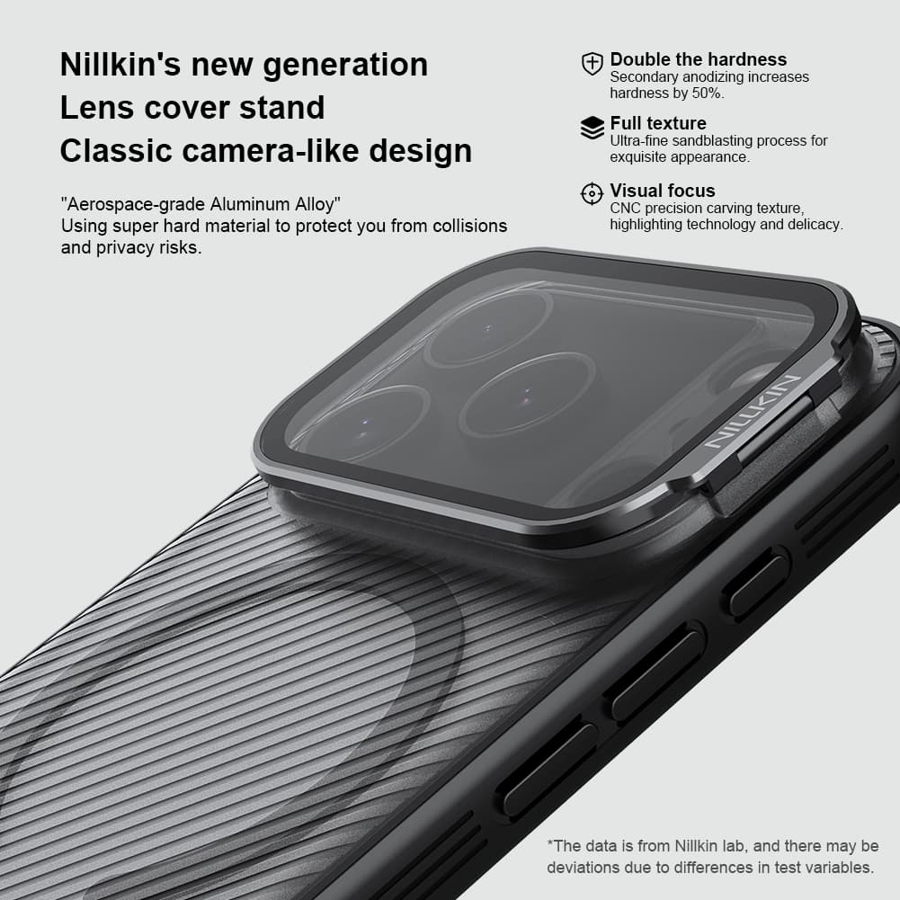 Zadní kryt Nillkin CamShield Prop Magnetic pro Apple iPhone 17 Pro Transparent Black - náhled 4