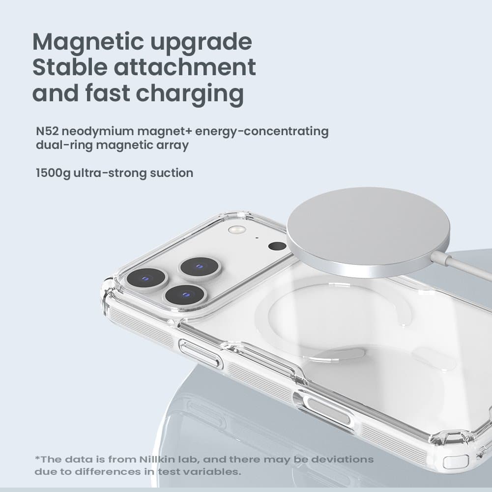 Zadní kryt Nillkin Nature TPU PRO Magnetic pro Apple iPhone 17 Pro Max Transparent Black - náhled 4