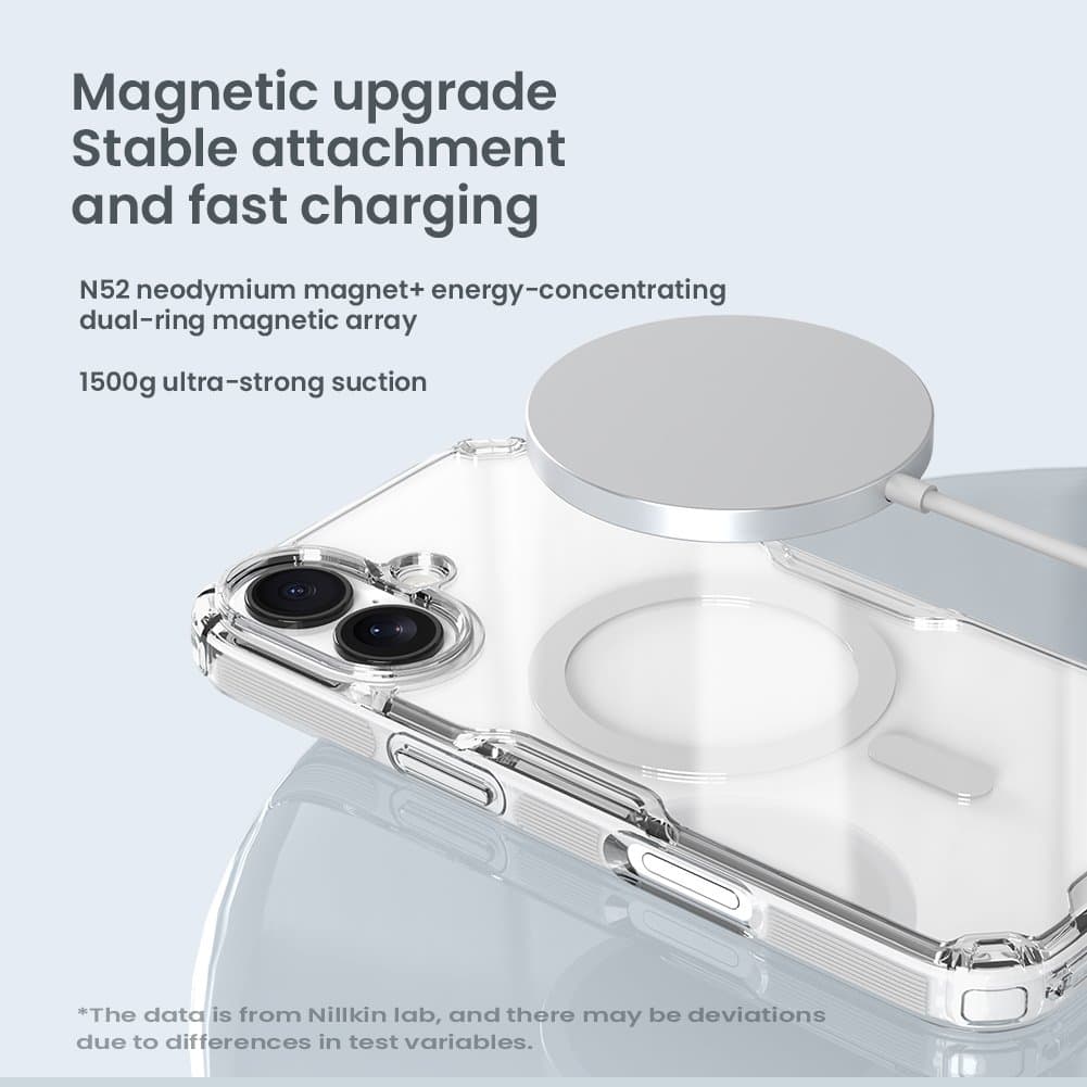 Zadní kryt Nillkin Nature TPU PRO Magnetic pro Apple iPhone 17 Transparent Black - náhled 4