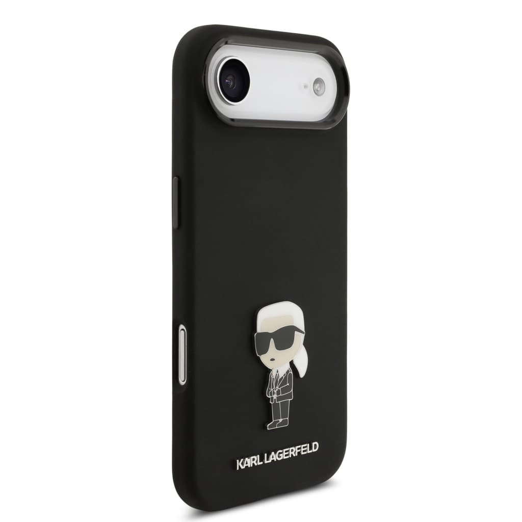 Zadní kryt Karl Lagerfeld Liquid Silicone Metal Ikonik pro iPhone Air Black - náhled 4