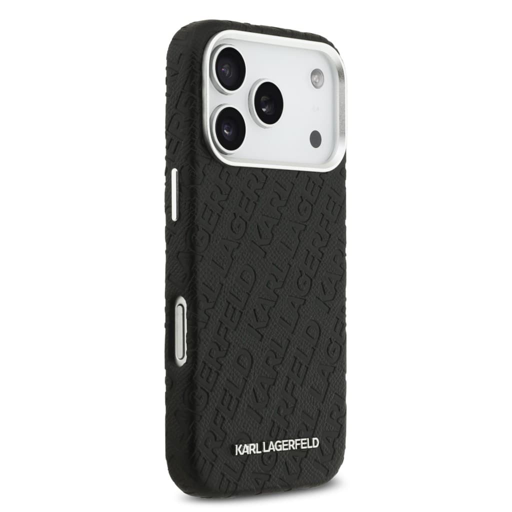 Zadní kryt Karl Lagerfeld Grained PU Repeated Logo MagSafe pro iPhone 17 Pro Black - náhled 4