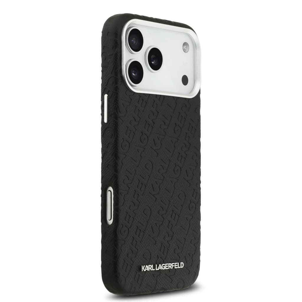 Zadní kryt Karl Lagerfeld Grained PU Repeated Logo MagSafe pro iPhone 17 Pro Max Black - náhled 4