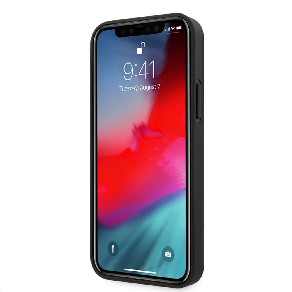 Zadní kryt Guess PU 4G Metal Logo Zadní Kryt pro iPhone 12-12 Pro Grey - náhled 4