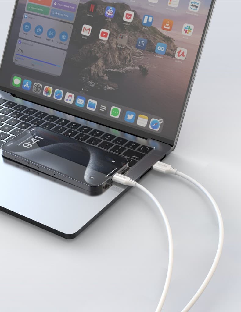 TPU kabel iPeax USB-A - Lightning 1m, USB 2.0 bílý - náhled 4