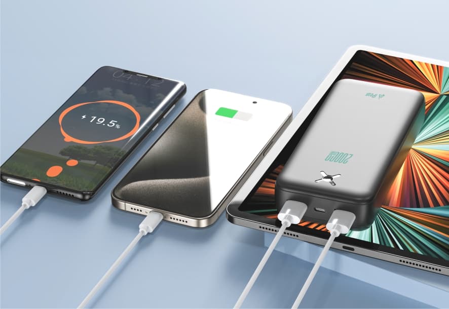 Powerbanka iPeax 20000 mAh, 10,5W, 2x USB-A černá - náhled 4