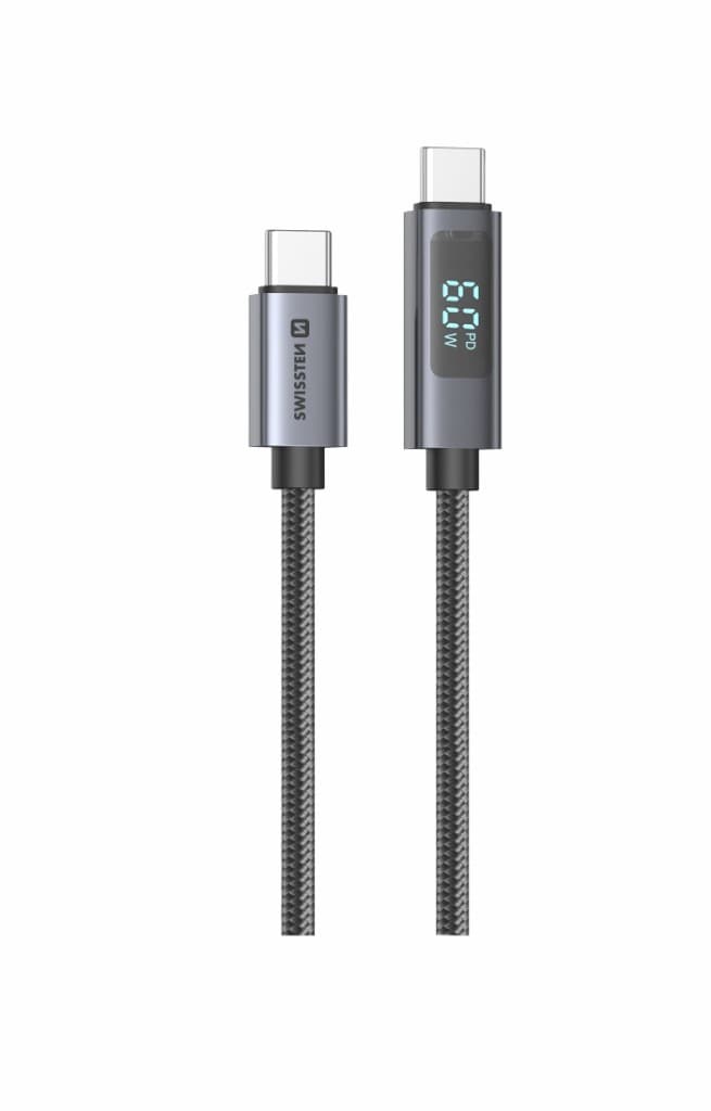 Datový kabel Swissten LCD USB-C - USB-C 1 m - náhled 3