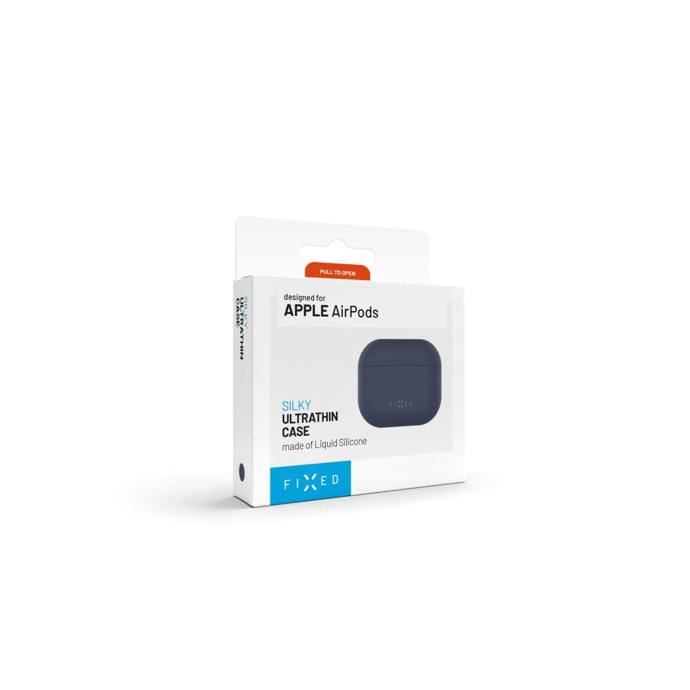 Ultratenké silikonové pouzdro FIXED Silky pro Apple AirPods Pro 3, modré - náhled 4