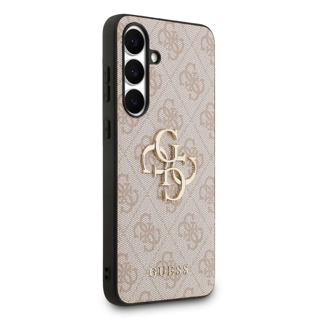 Zadní kryt Guess PU 4G Metal Logo pro Samsung Galaxy S25 FE Pink - náhled 4