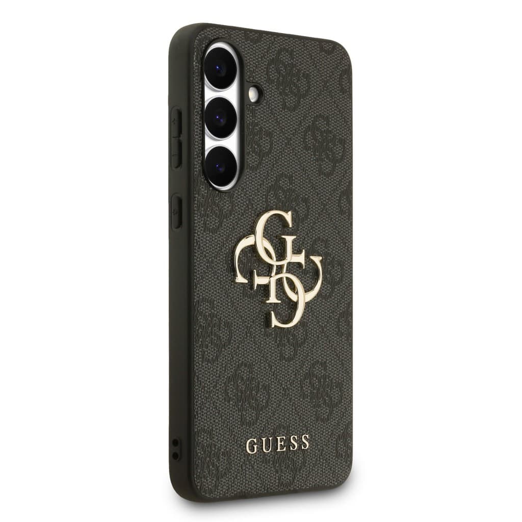 Zadní kryt Guess PU 4G Metal Logo pro Samsung Galaxy S25 FE Grey - náhled 4