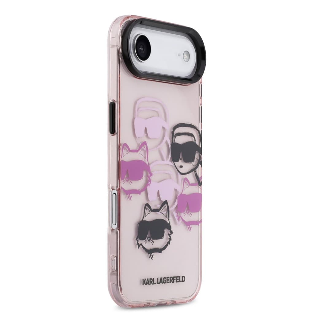 Zadní kryt Karl Lagerfeld IML Multi K&amp;CH Heads pro iPhone Air Pink - náhled 4