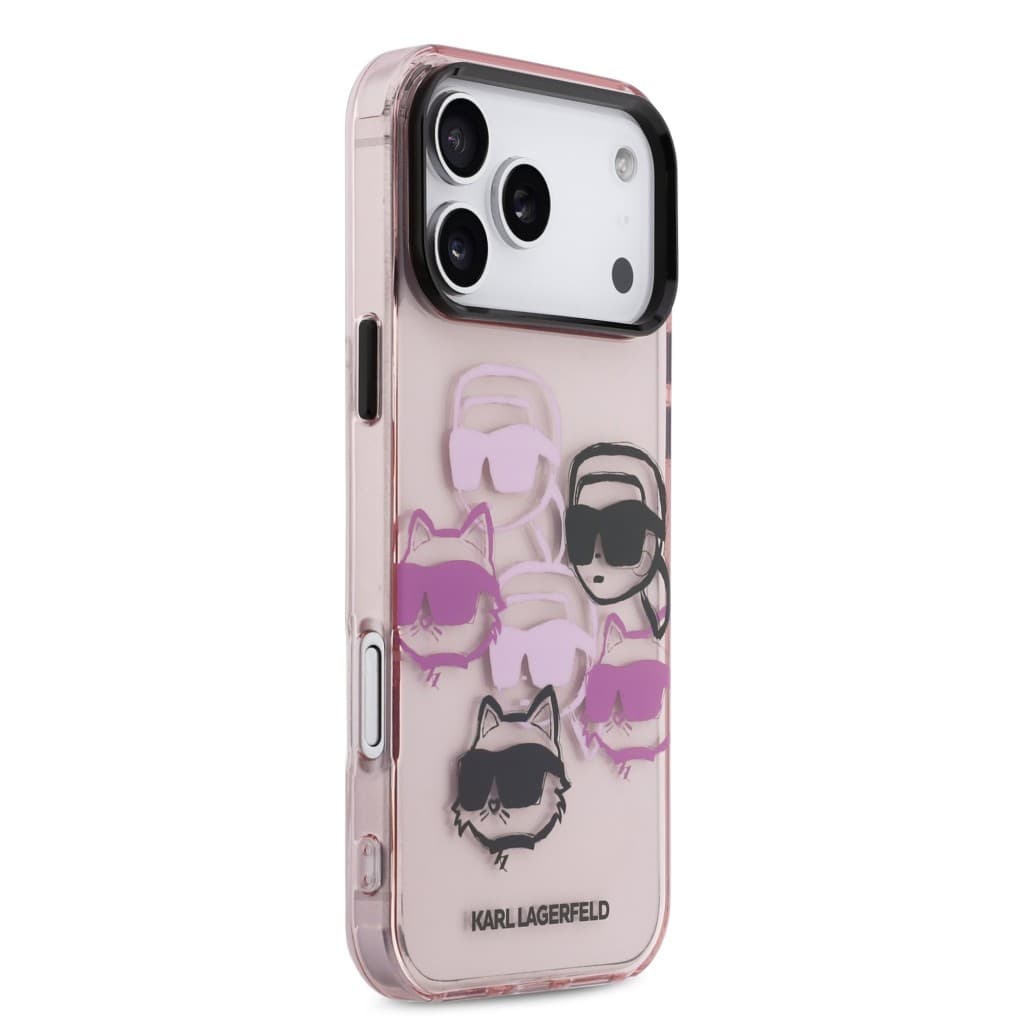 Zadní kryt Karl Lagerfeld IML Multi K&amp;CH Heads pro iPhone 17 Pro Max Pink - náhled 4