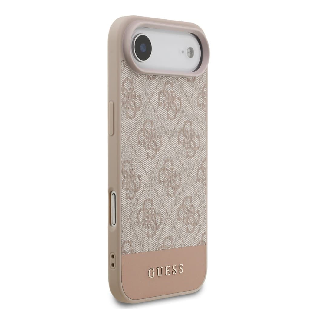 Zadní kryt Guess PU 4G Stripe pro iPhone Air Pink - náhled 4