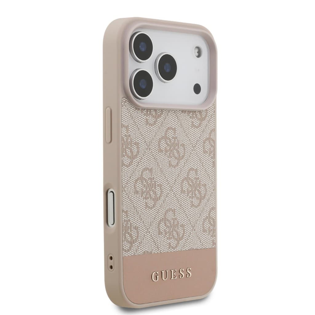 Zadní kryt Guess PU 4G Stripe pro iPhone 17 Pro Pink - náhled 4