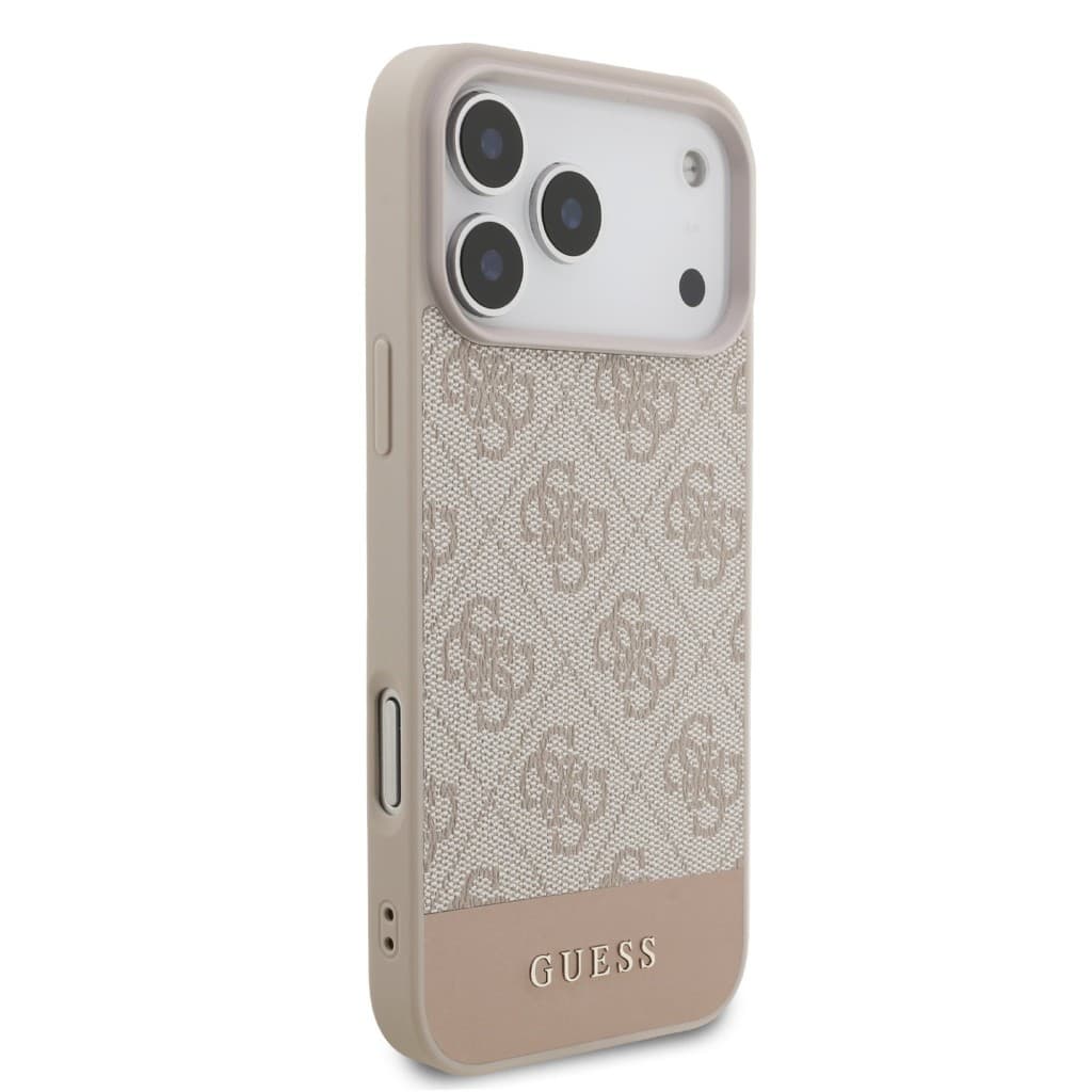 Zadní kryt Guess PU 4G Stripe pro iPhone 17 Pro Max Pink - náhled 4