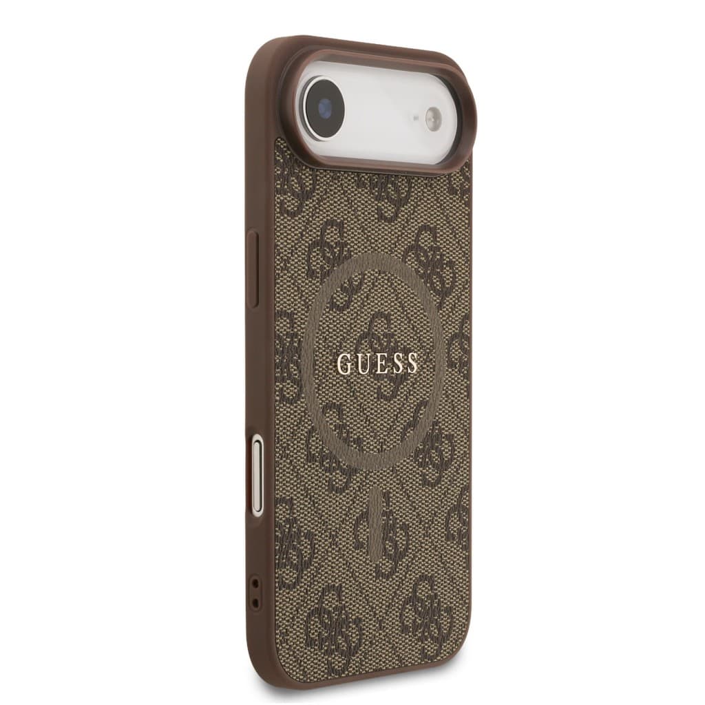 Zadní kryt Guess PU Leather 4G Colored Ring MagSafe pro iPhone Air Brown - náhled 4