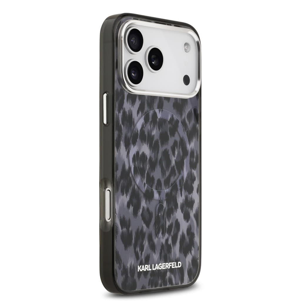 Zadní kryt Karl Lagerfeld IML Leopard MagSafe pro iPhone 17 Pro Max Grey - náhled 4