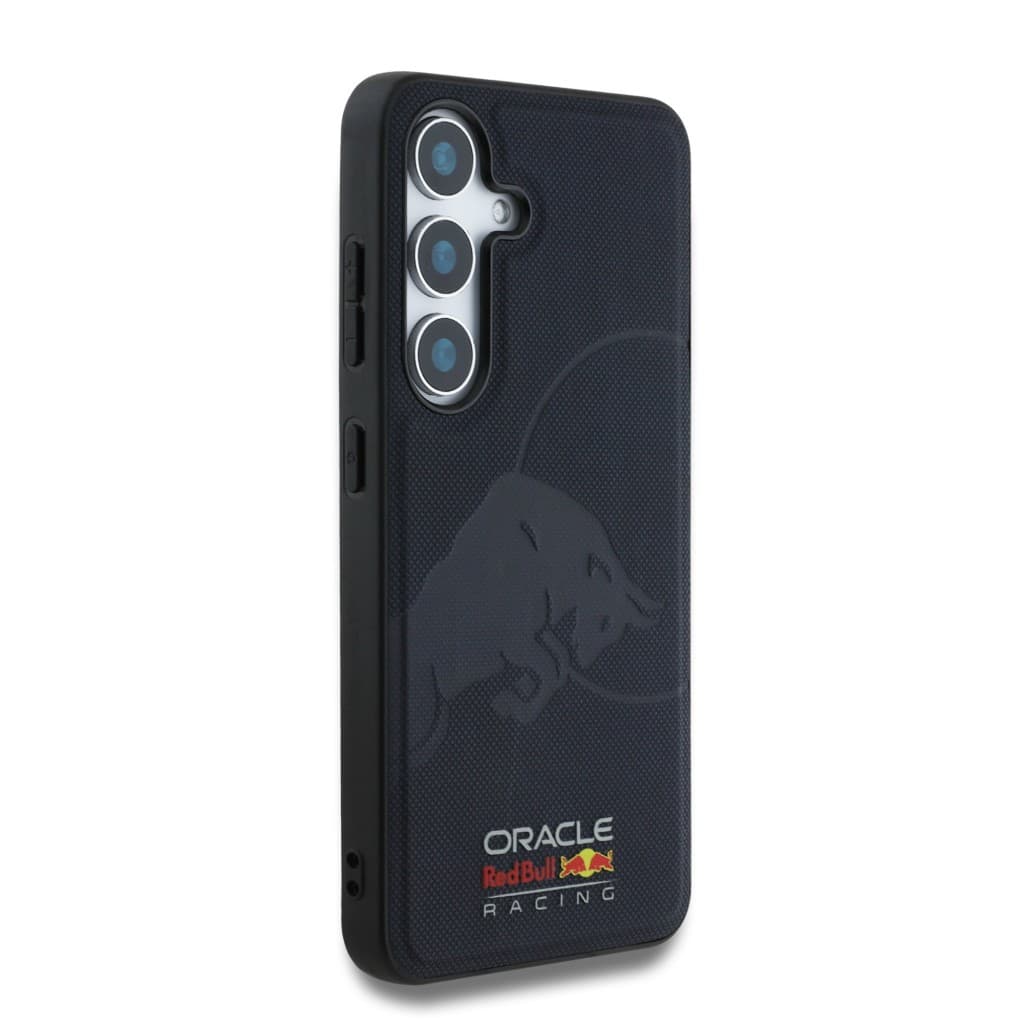 Zadní kryt Red Bull Leather Meshed Debossed Logo MagSafe pro Samsung Galaxy S25 Navy - náhled 4